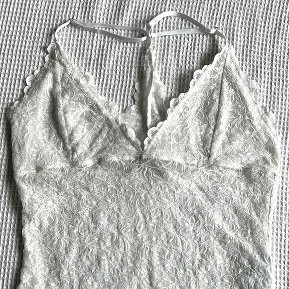 All Saints Erity Lace White Feminine Bodysuit sz 6 - Picture 9 of 16